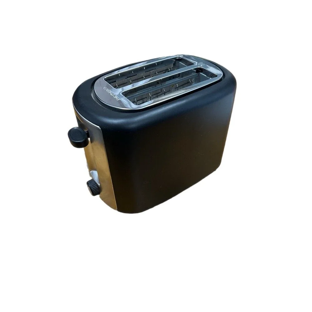 2 Slice Toaster Black Stainless Steel Bagel & Frozen Options